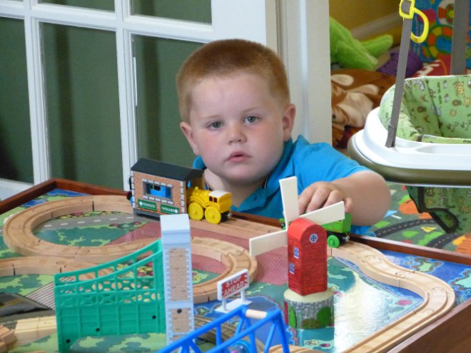 Jacob and Train Set